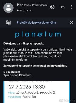Planetárium Praha - Rodinné vstupenky na představení