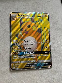 Pokémon karta Raichu GX SM90 Promo – Full Art – TOP stav