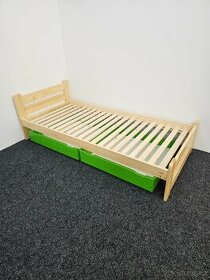 Prodám dětskou postel s roštem a šuplíky 2x 90x80x15cm