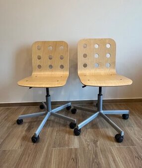Kancelářské či studentské židle 2 ks IKEA Jules bříza