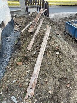 Nosníky, překlady IPE160, IPE180, kolejnice