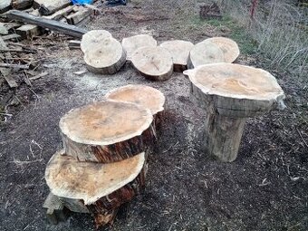 Dřevo na stůl, řez 20cm průměr až 80cm
