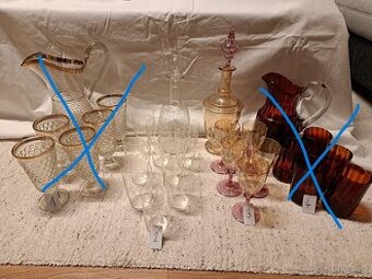 starožit. skleněné soupravy I. republika - 1