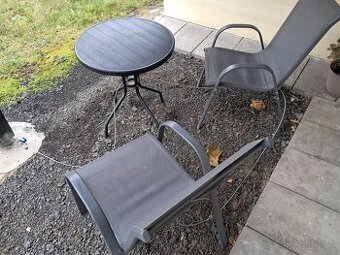 Zahradní židle + stolek antracit