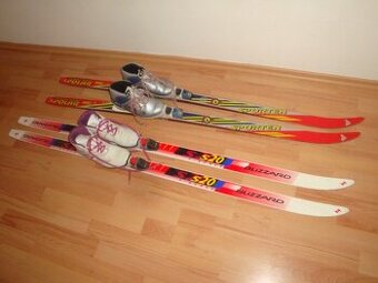 Dětské běžky 150 140 a Boty Blizzard / Salomon SNS / Meindl