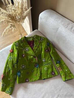 Stylové originální vintage sako s výšivkou