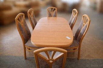 Stůl a 6 židlí jídelní sestava