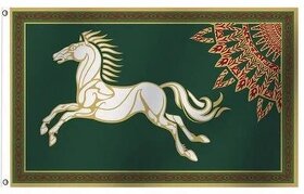 Vlajka Rohan, Pán Prstenů 90 x 150 cm - 1