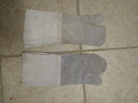 Kožené pracovní tříprsté rukavice