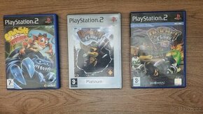Hry ps2. Crash oh the titans. Ratchet clank 1 a 3.
