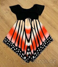 motýlové šaty béžové
