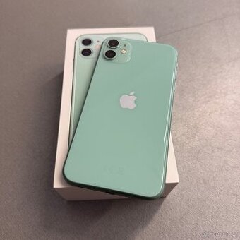 iPhone 11 128GB zelený, bez škrábance, 100% baterie