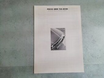 BMW E32 - ceník 1992 - doprava v ceně