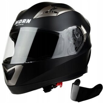 Integrální motocyklová helma – černý mat – vel. XS (53–54 cm