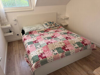 Dvoulůžko IKEA Malm 160x200, úložné prostory, rošty