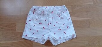 Bílé kraťasy s třešněmi H&M