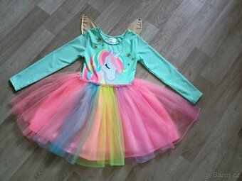 Dětský kostým - šatičky jednorožec  vel. 122-128
