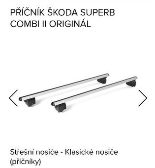 Střešní nosiče škoda Superb 2