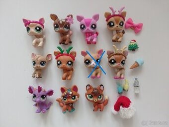 Lps littlest pet shop lišky, koloušci, drak, srnka a doplnky
