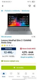 Notebook lenovo ideapad 3 slim