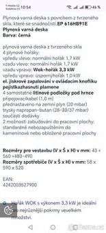 Plynová varná deska SIEMENS