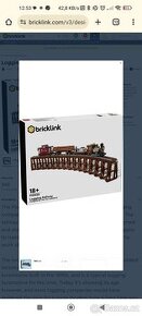 Lego bricklink set přeprava dřeva po železnici