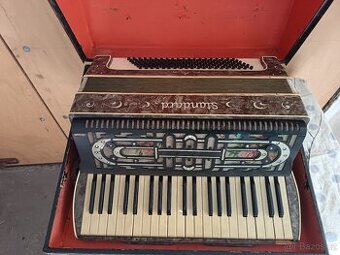 Starožitná harmonika Standard s původním kufrem – RARITA