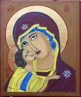 Pravoslavná ikona Panna Maria Vladimírská.