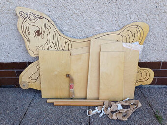 PRODÁM - TRIHORSE Houpací kůň 3v1 (Přírodní)