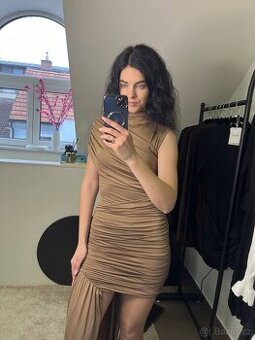 Elegantní dámské šaty se stylovým řasením S,M,L