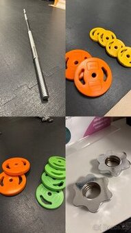 Set posilovací osa + 36 kg kotouče