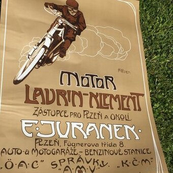 retro plakát motorky Motor Laurin - Klement