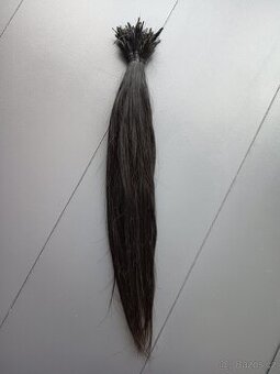 Pravé lidské evropské vlasy na prodloužení keratinem 45cm