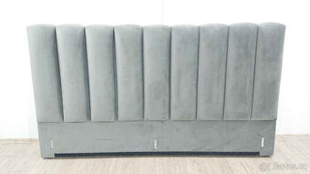 Šedé čalouněné čelo postele 225x125 cm Micadoni