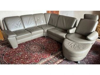Luxusní rohová kožená sedací souprava,2971