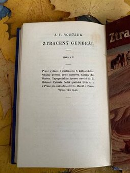Ztracený generál — Jan Václav Rosůlek, 1. vydání (1940)
