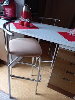 Barové židle kovové - 2 ks