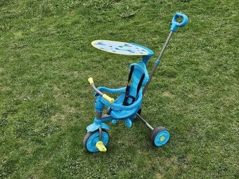 Dětská šlapací tříkolka s tyčí, věk cca. 1-4 roky