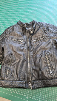 Motorkářká kožená bunda dětská vel. 134