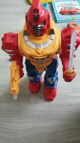 Robot chodící 30cm na baterie se světlem se zvukem