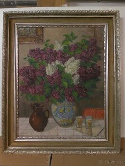 Zátiší, plátno Vincenc Červinka 1897 Vítanov