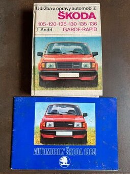 Škoda 120 1985 katalog a kniha Opravy a údržba