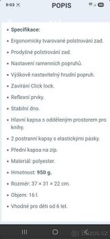 Školní batoh/aktovka