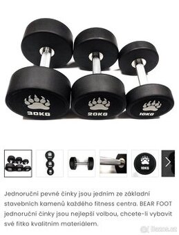 Sada jednoruční činky 2,5kg - 40kg - Pogumovaný