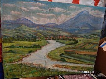 Stará olejomalba 74 × 58 cm,