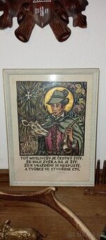 Obraz Svatý Hubert,myslivost.Michael Florian.