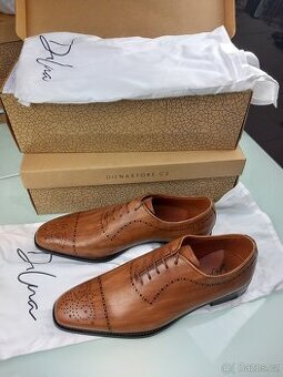 Oxford James 007 Brogue cognac  Kožené boty