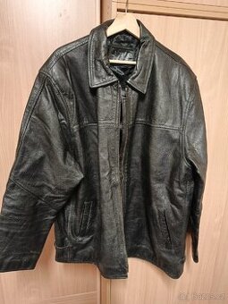 Černá kožená bunda