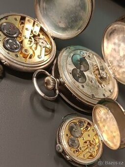 PRO SKUTEČNÉ SBĚRATELÉ 3 X STAROŽITNÉ KAPESNÍ HODINKY👍👍👍