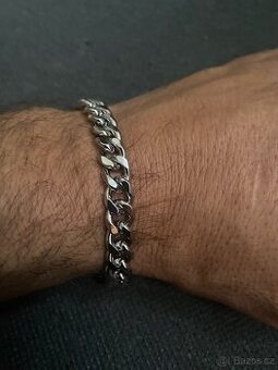 8 mm řetízkový náramek ve stříbrné barvě